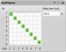 Matrix parameter editor window