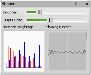 Shaper parameter editor window